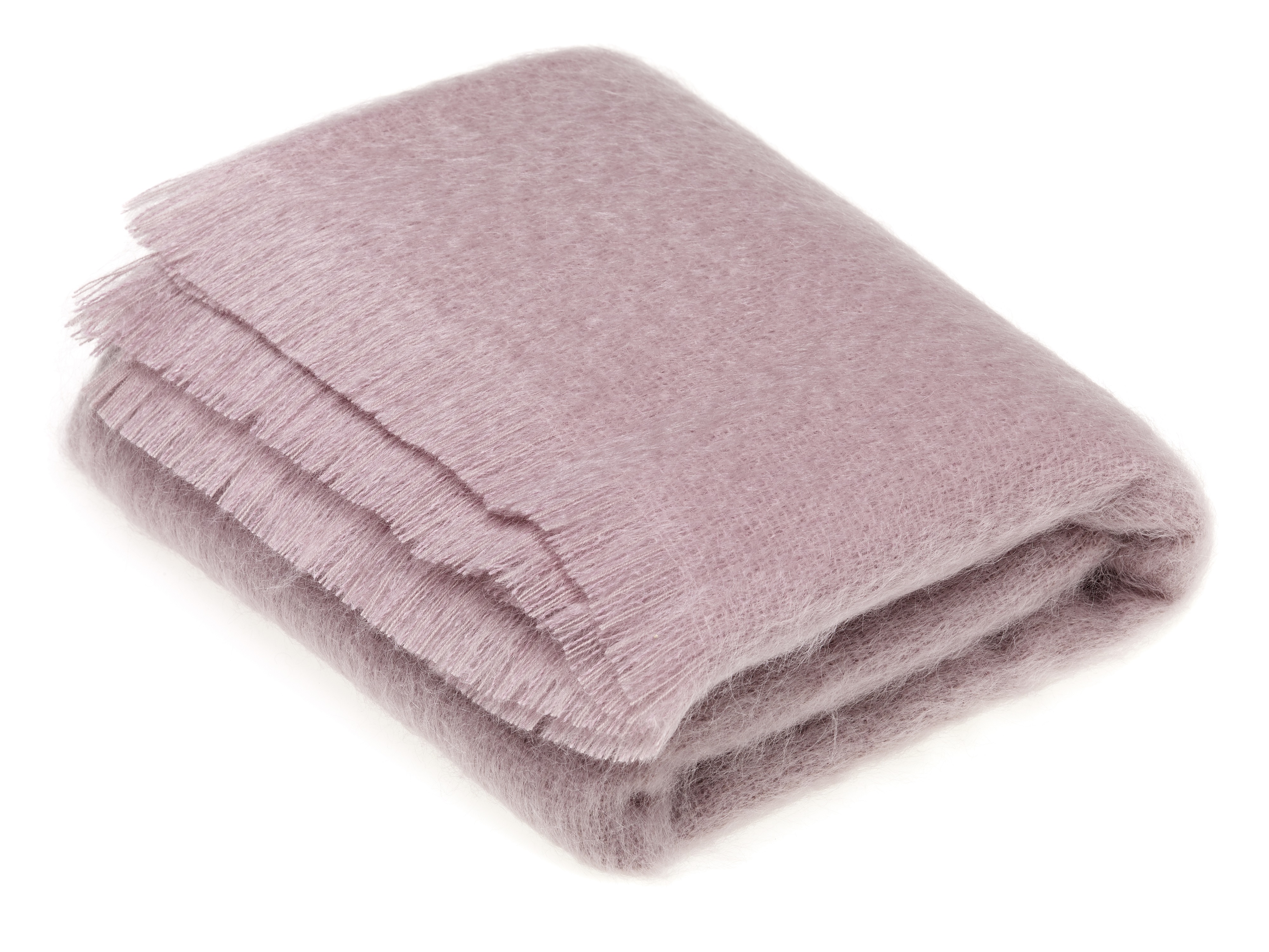 Dusky Pink Luxury Mohair Throw