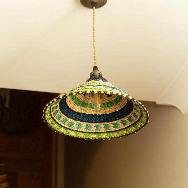 Ghanaian Woven Light Shade 'Forest&#x27