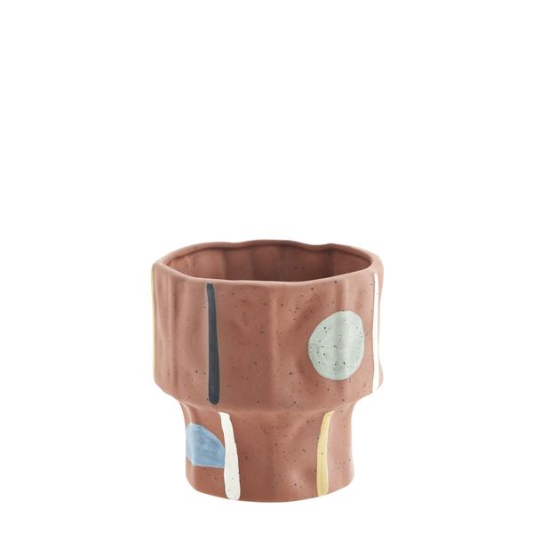 Terracotta Abstract Hand Painted Plant Pot