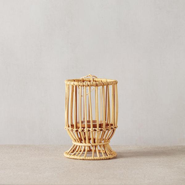 Franco Rattan Pillar Candle Holder