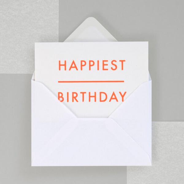 Happiest Birthday Neon Card