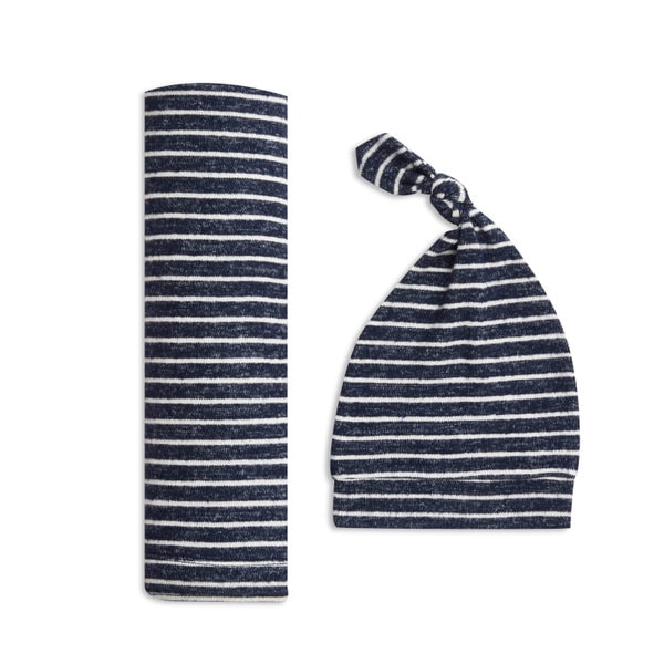 Aden + Anais Navy Stripe Newborn Gift Set