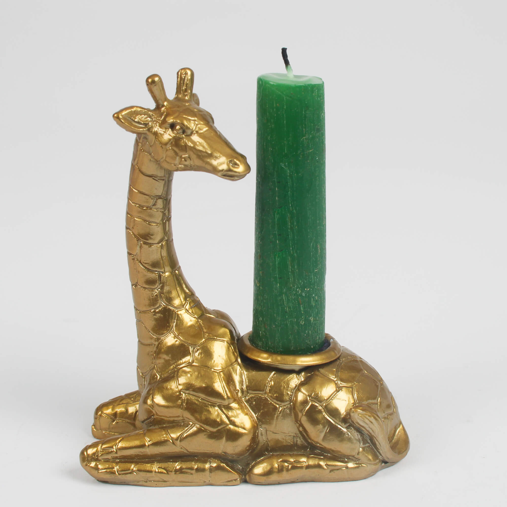 &Quirky Gold Giraffe Sitting Candle Stick Holder