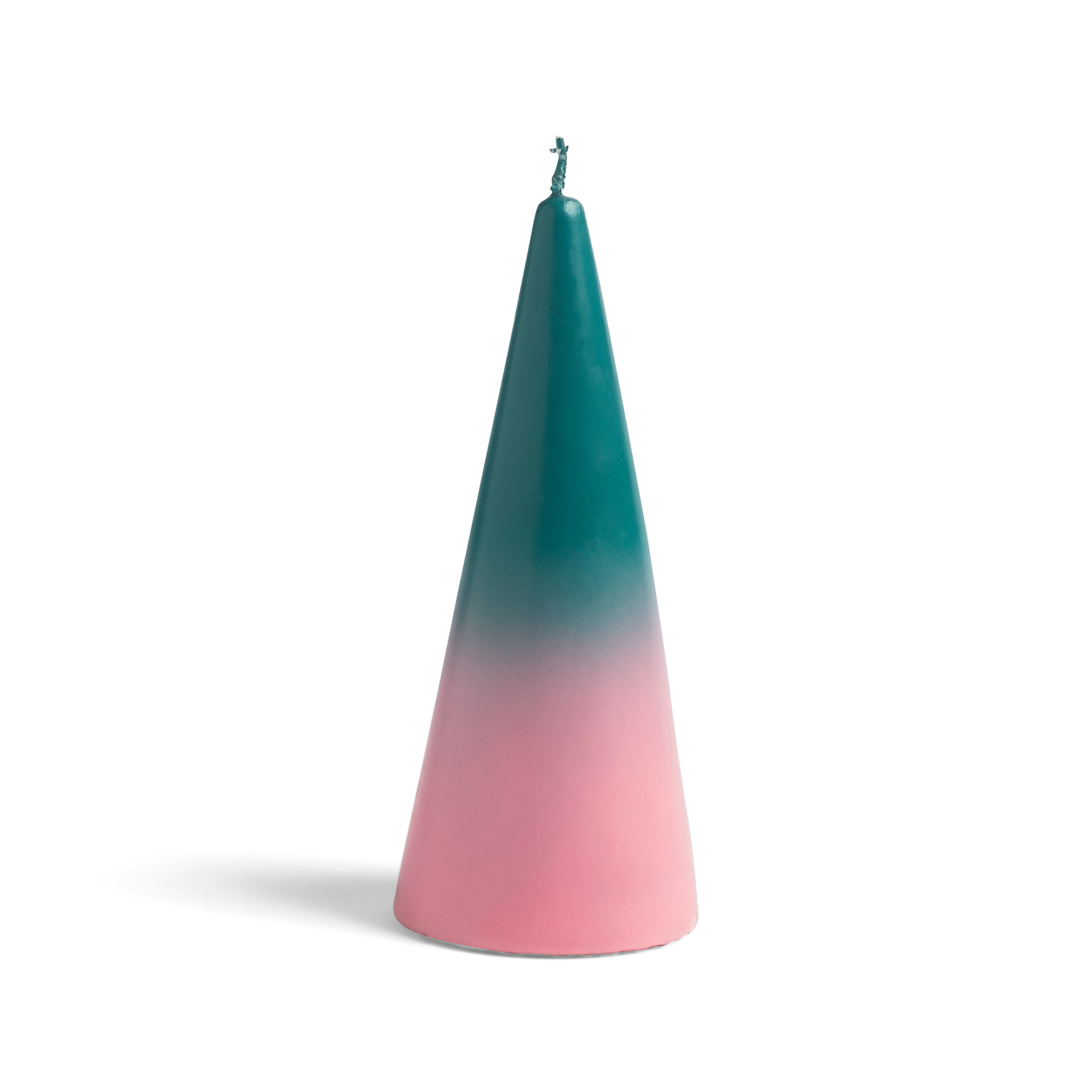 Fade Cone Candle Small - Teal + Pink