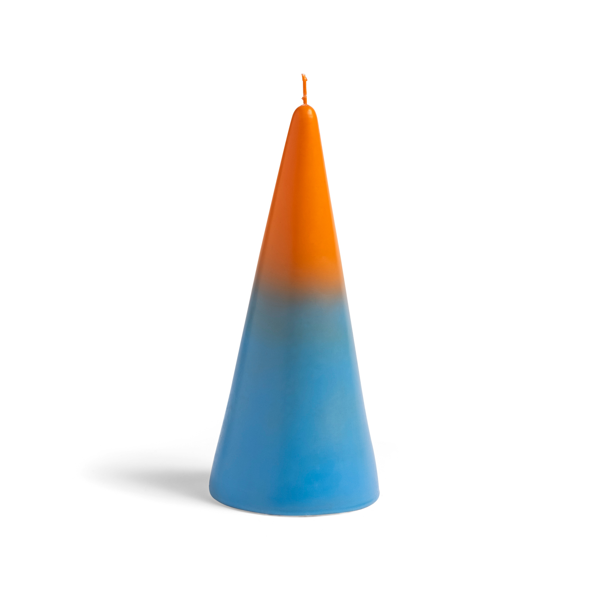 Fade Cone Candle Medium - Orange + Blue