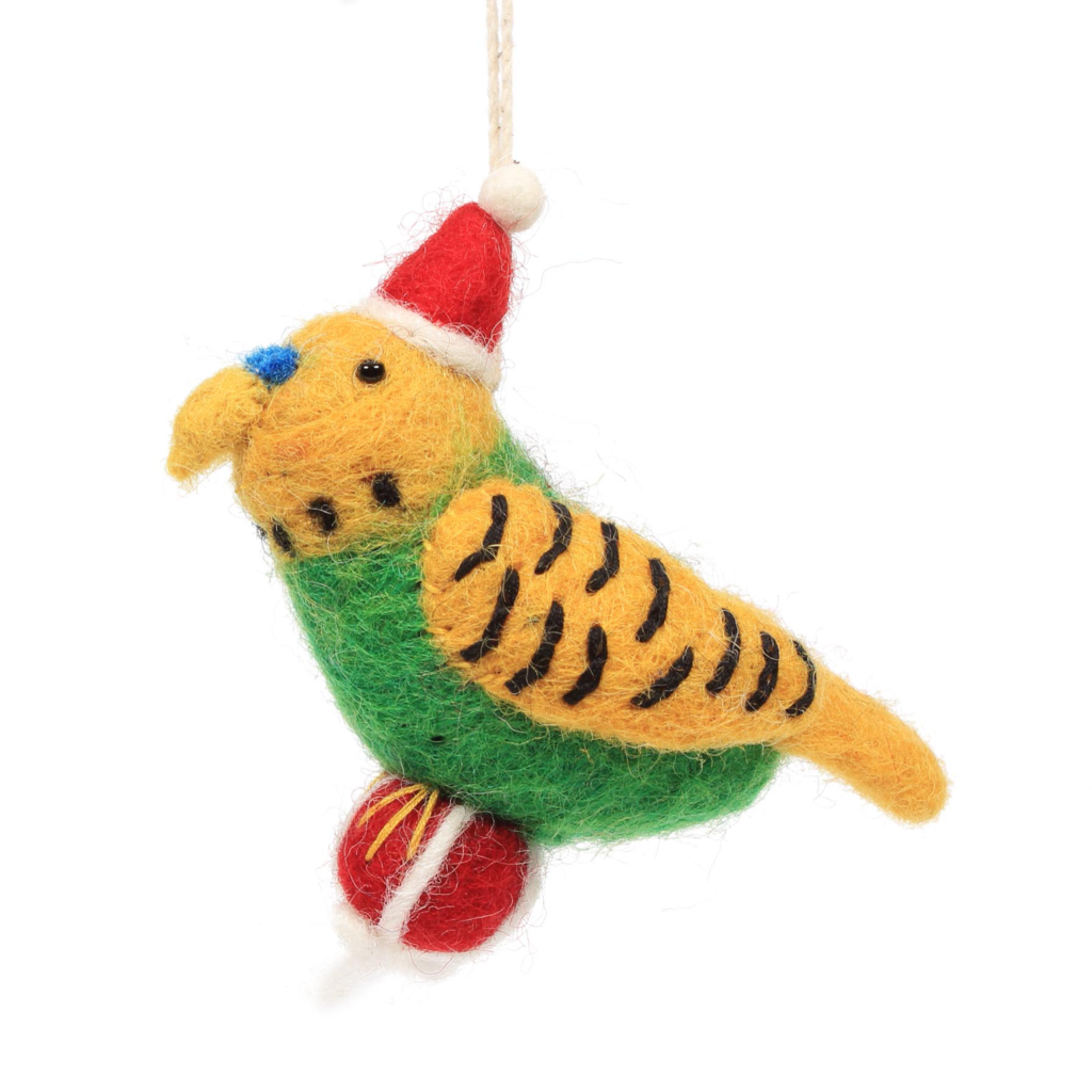 Amica Accessories Felt Christmas Budgie - Yellow