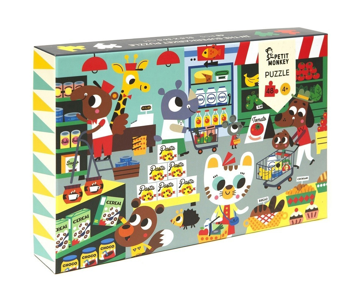 Petit Monkey Puzzle - En el Supermercado (48 pcs / 4+)