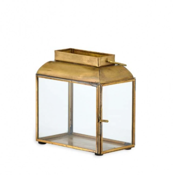 Maro Brass Lantern - Wide