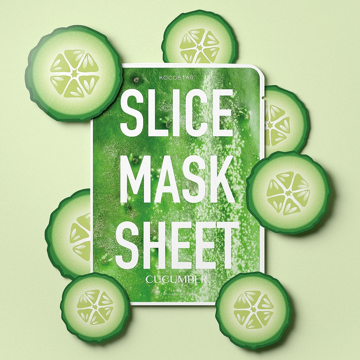 kocostar Cucumber Slice Sheet Mask