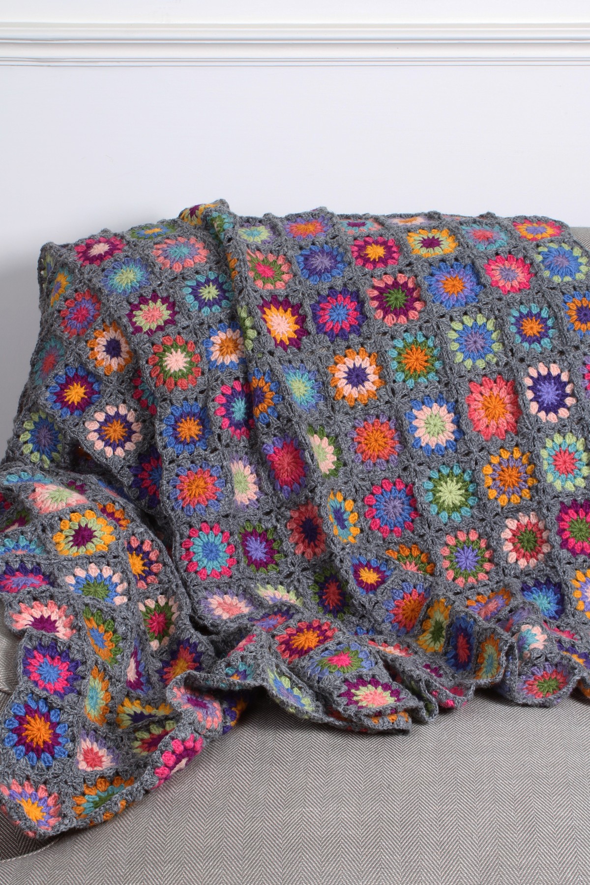 Pachamama Handmade Crochet "Granny Squares" Blanket