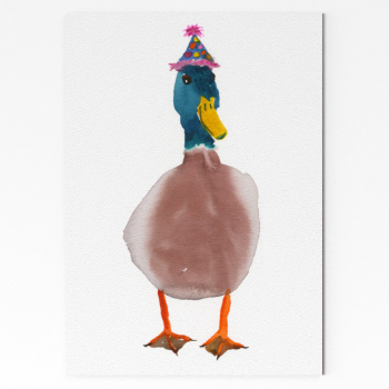 Rosie Webb  Party Duck A4 Art Print