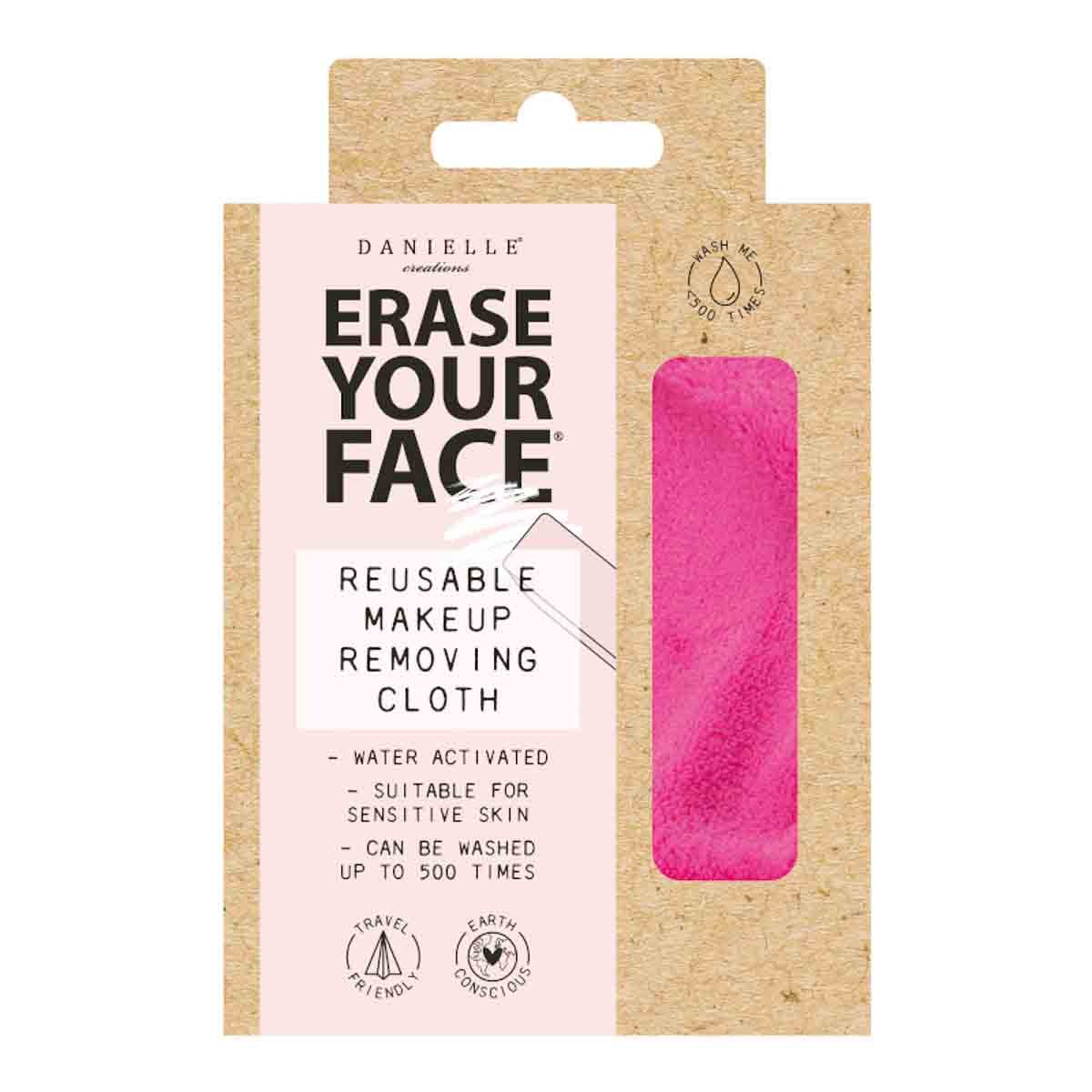 Danielle Creations Erase Your Face Makeup Removing Cloth - Pink