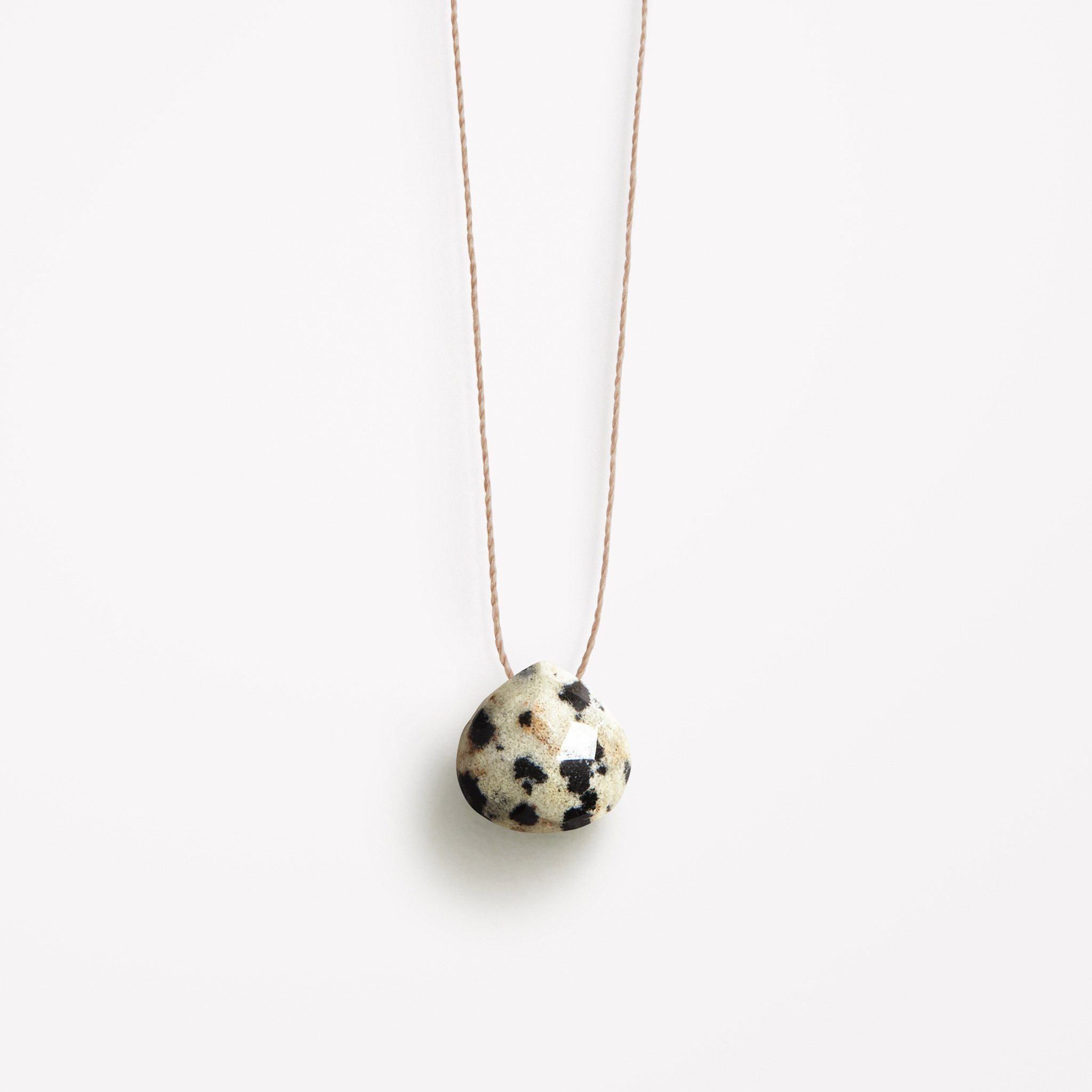 Dalmatian Jasper Fine Cord Necklace