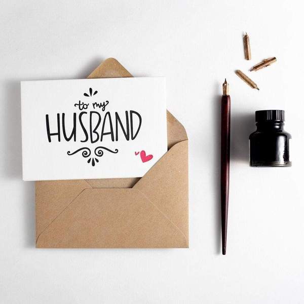 To My Husband Letterpress Card