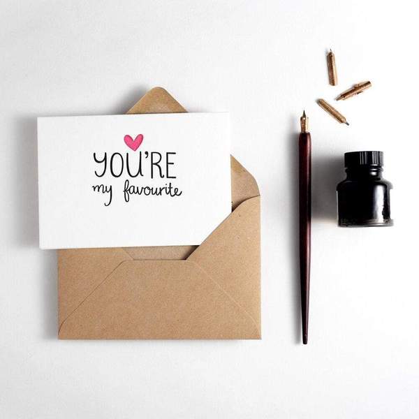 Youre My Favourite Letterpress Card