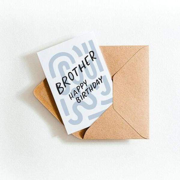 Brother Happy Birthday Letterpress Card