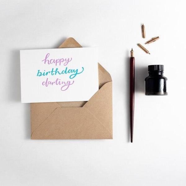 Hunter Paper Co. Happy Birthday Darling Letterpress Card