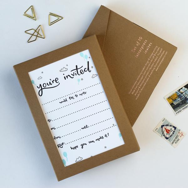 Hunter Paper Co. Youre Invited Set Of 10 Invites