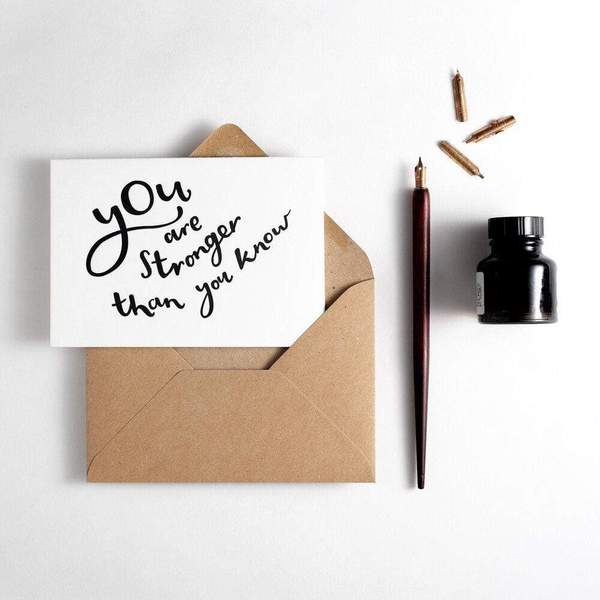 You Are Stronger Than You Know Letterpress Card