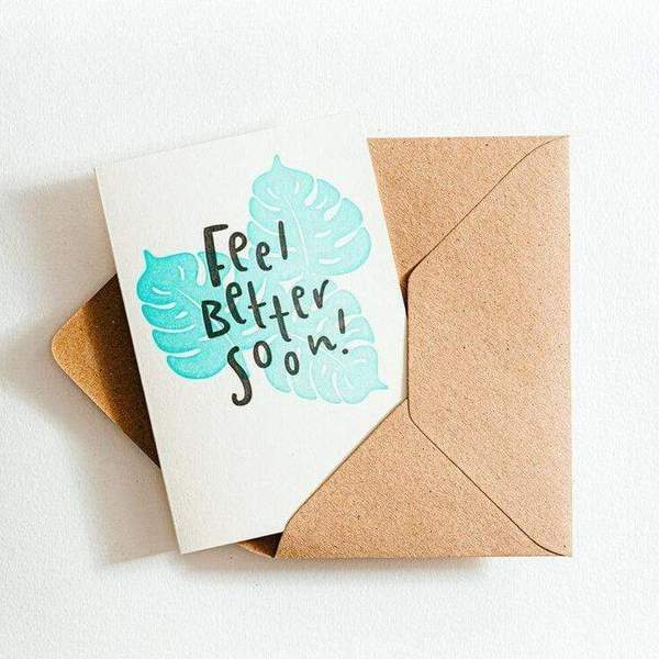 Hunter Paper Co. Feel Better Soon Letterpress Get Well Card