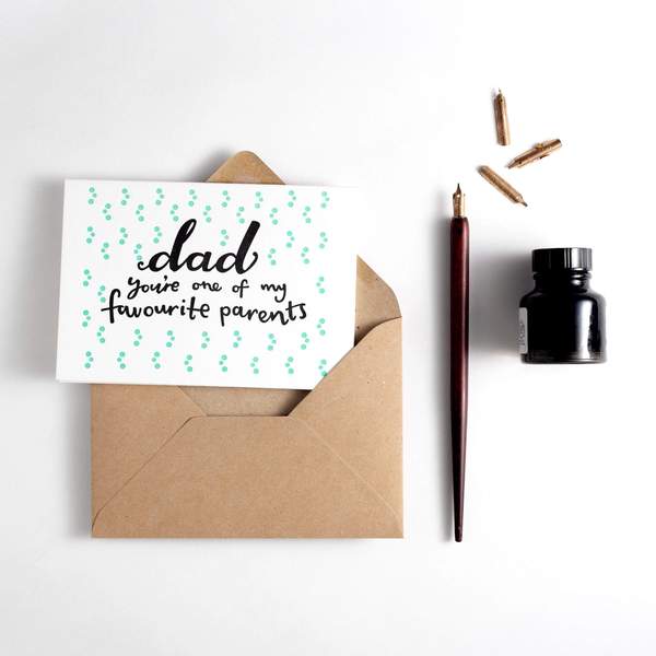 Dad Youre One Of My Favourite Parents Letterpress Card