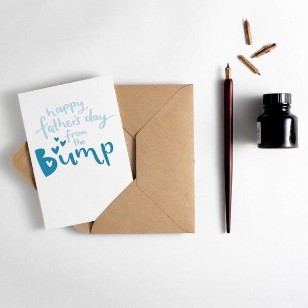 Happy Fathers Day From The Bump Letterpress Card