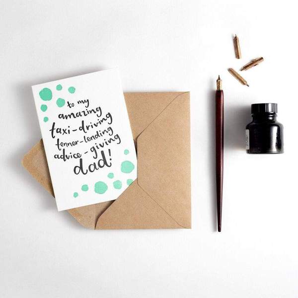 Hunter Paper Co. To My Amazing Multi Tasking Dad Letterpress Birthday Fathers Day Card