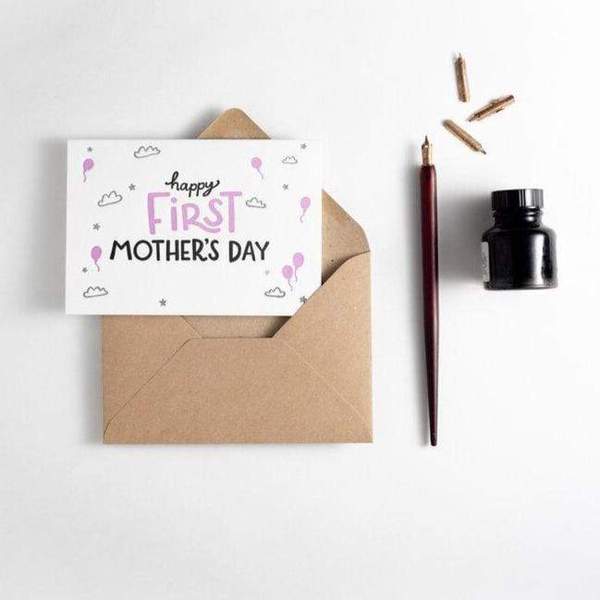 Happy First Mothers Day Letterpress Card