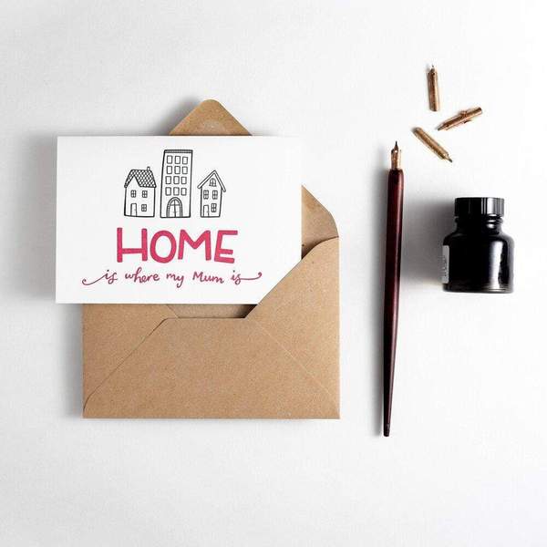 Home Is Where My Mum Is Letterpress Card