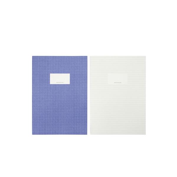 Set Of 2 A 4 Notebooks Blue White