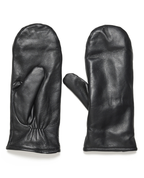 Fiori Black Mittens