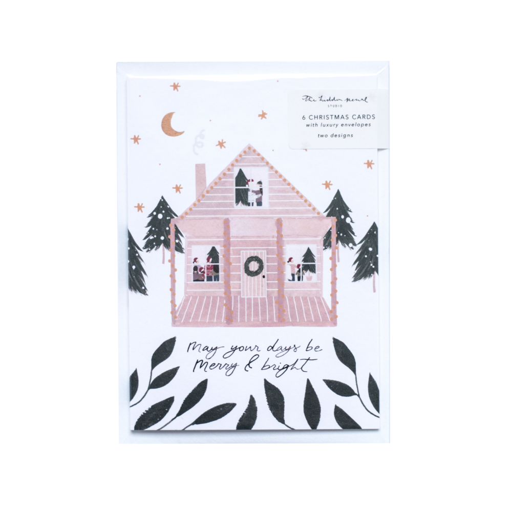 The Hidden Pearl Studio Scandi Christmas Cards - Pack of 6
