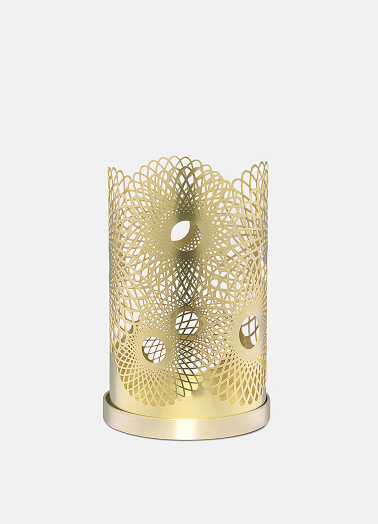 Skultuna Feather Medium Candleholder - Brass