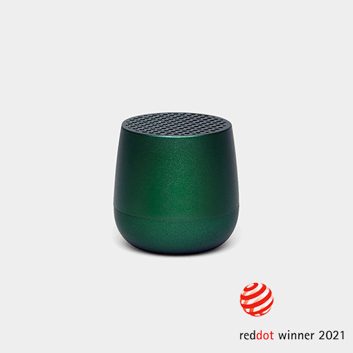 Dark Green Mino + Alu Wirelessly Rechargeable 3W Bluetooth Speaker