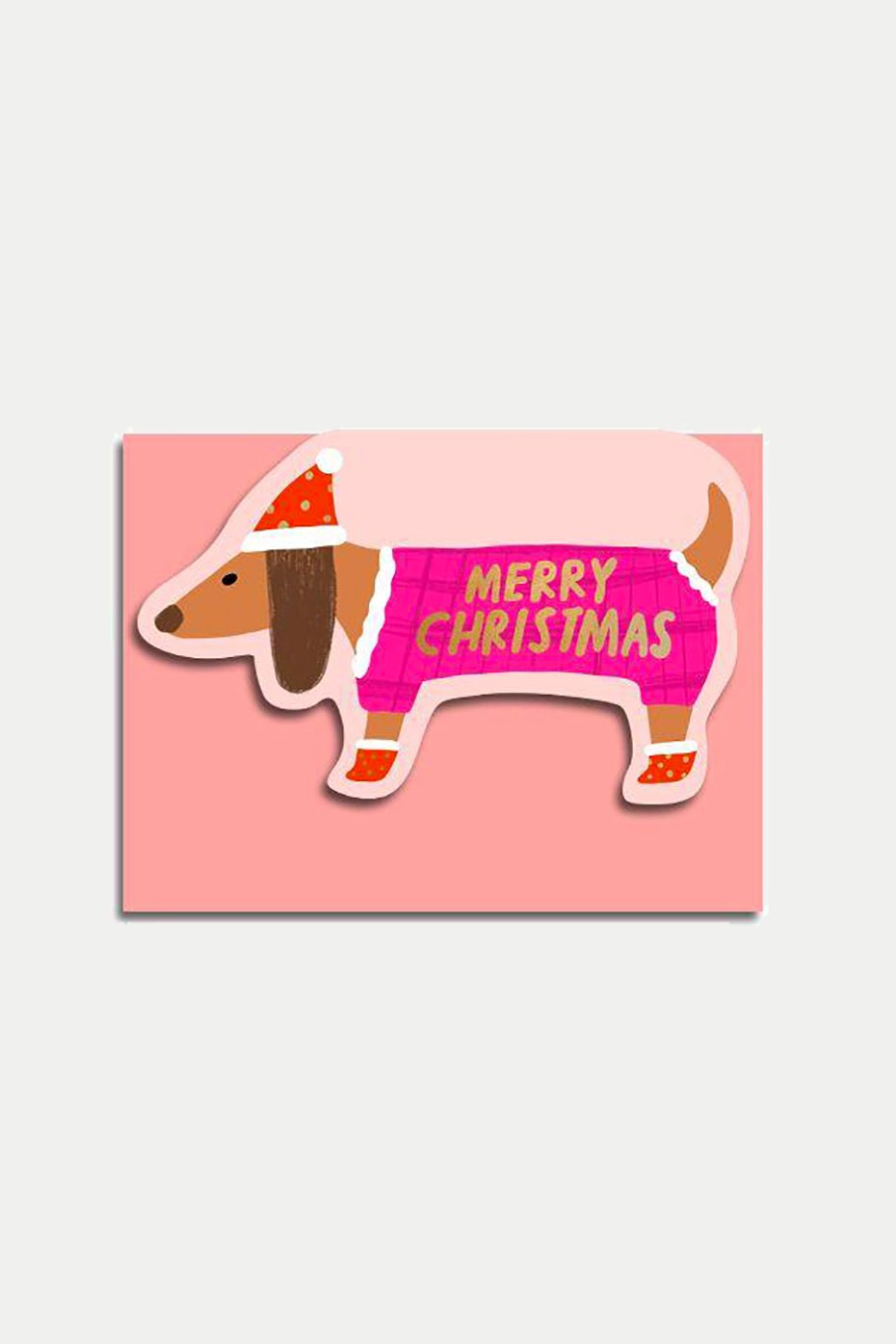 1973 Christmas Sausage Doggie Card