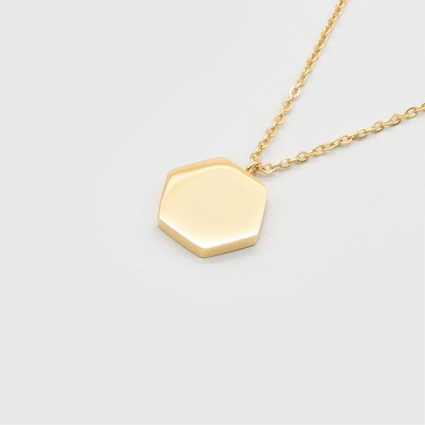 Kuku Hexagon Necklace - Gold