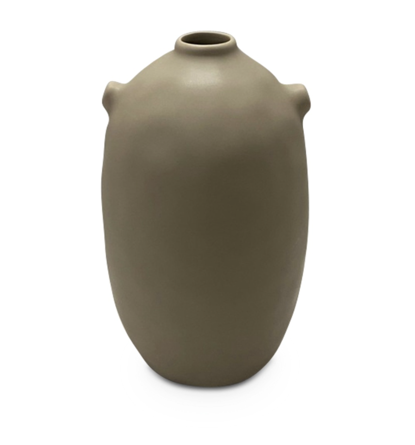 Pompon Bazar Beige Ceramic Vase 27cm
