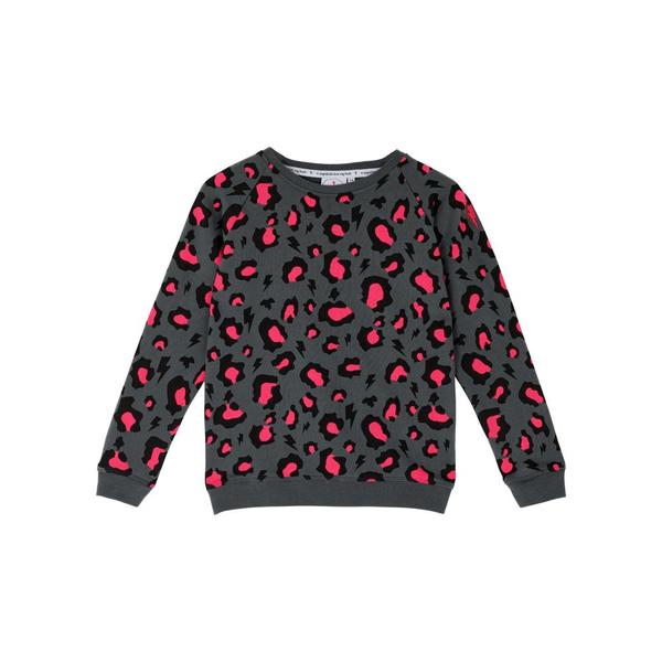 Kids - Dark Grey Snow Leopard Sweatshirt