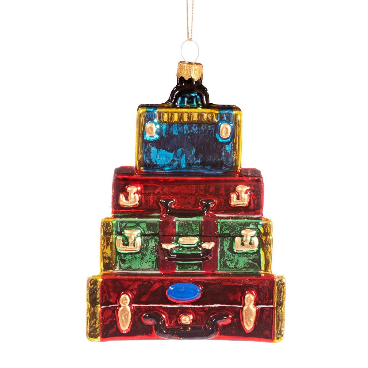 Sass & Belle  Glass Luggage Bauble