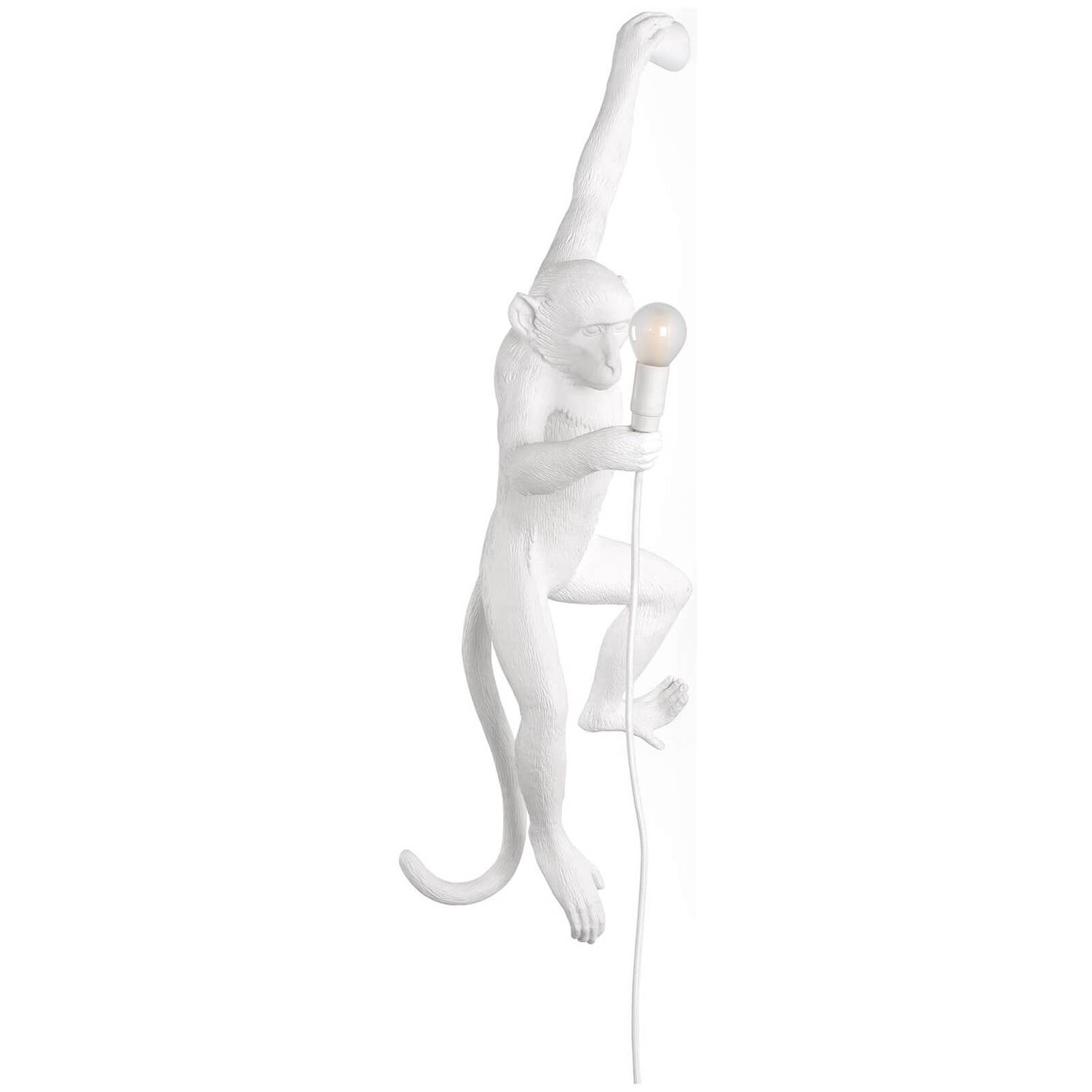 Seletti Monkey Lamp Hanging Left Hand - White