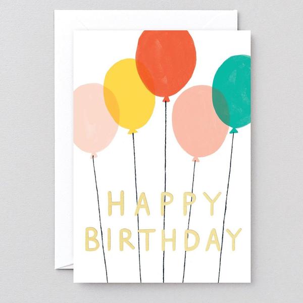 ** Happy Birthday Balloons Card