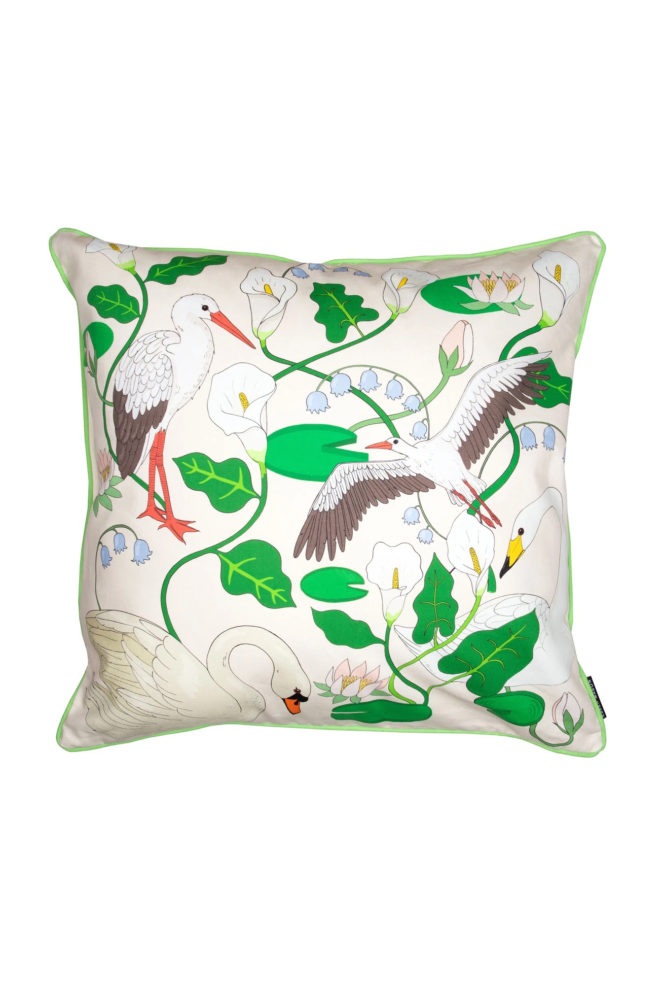 Large Cream Botanical Gardens Cushion