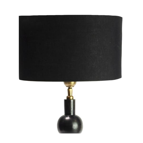 Black Oval Cotton Lampshade