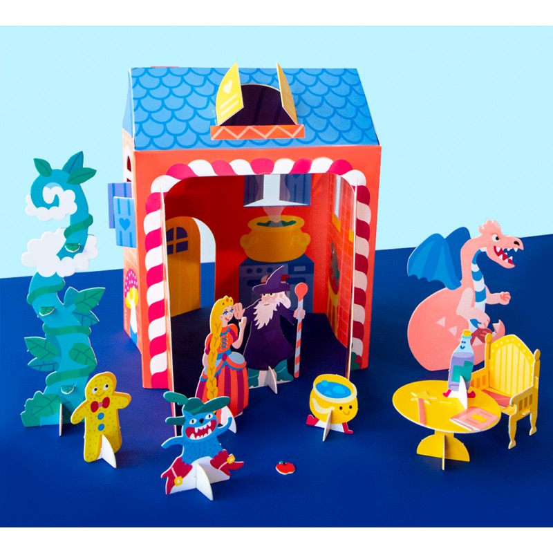 OMY Mini Maison En Carton Princesse Et Dragon