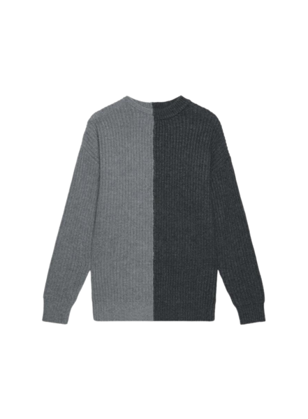 Deconstructed Jumper Chunky Wool Blend Grey