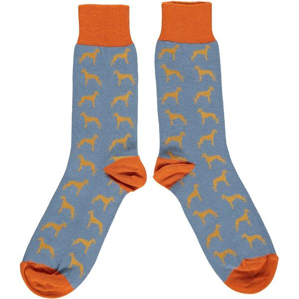 Men's Organic Cotton Socks - Orange Whippet