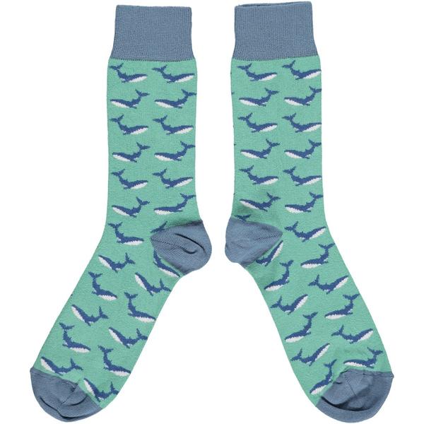 Men's Organic Cotton Socks - Jade Whales