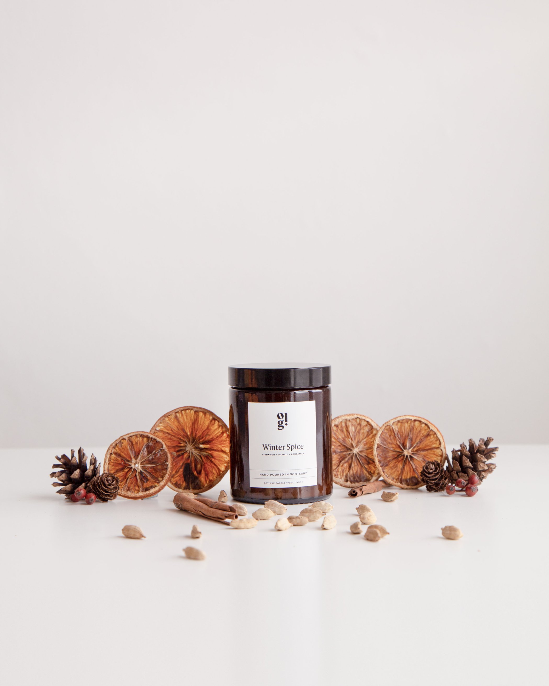 Our Lovely Goods Winter Spice Cinnamon Orange Zest Cardamom Candle