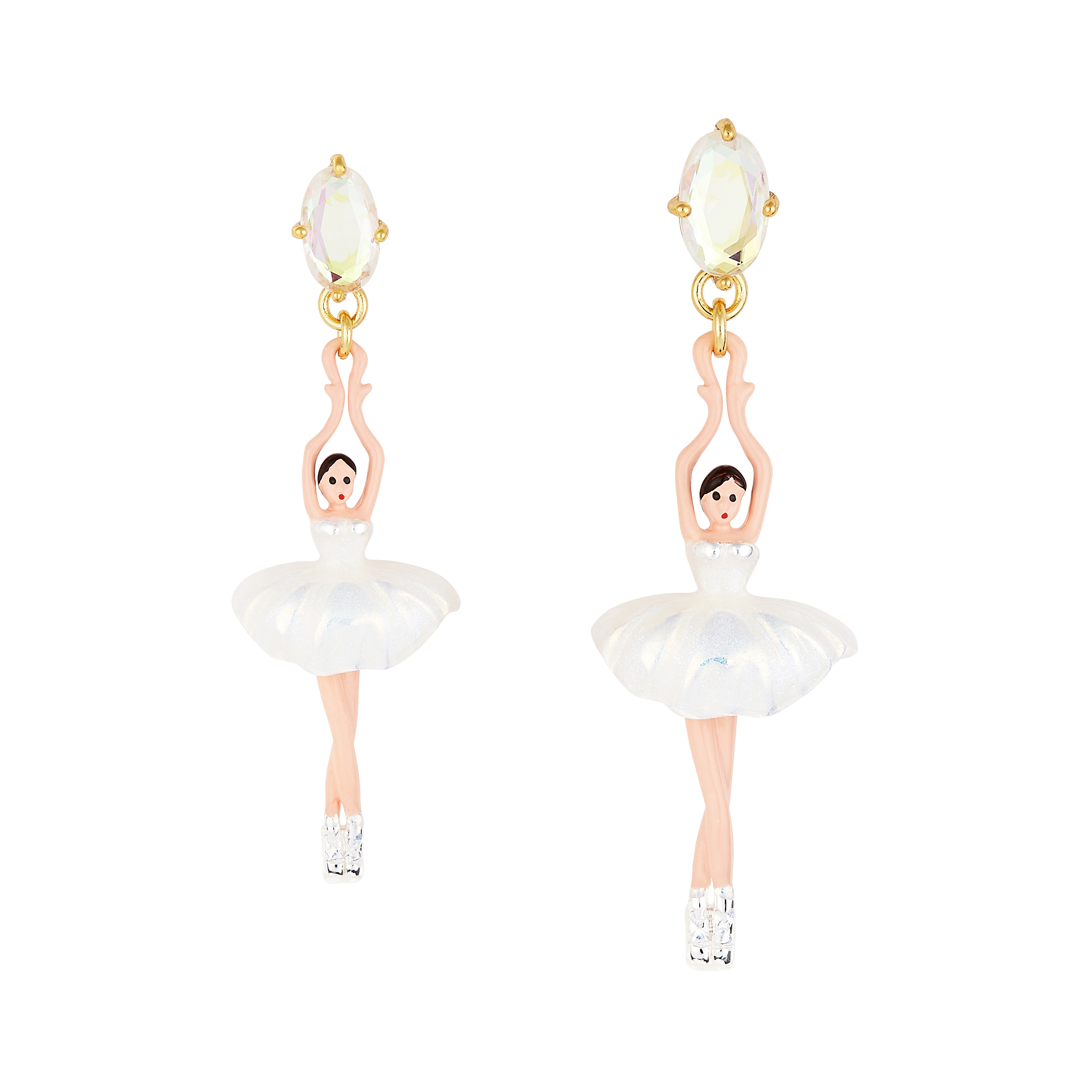 Les Nereides White Tutu Mini Ballerina Post Hoops