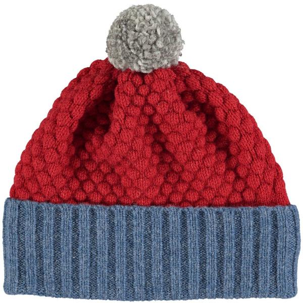 Kids Honeycomb Hat - Red & Denim